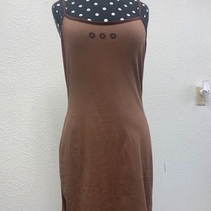 h&m brown dress